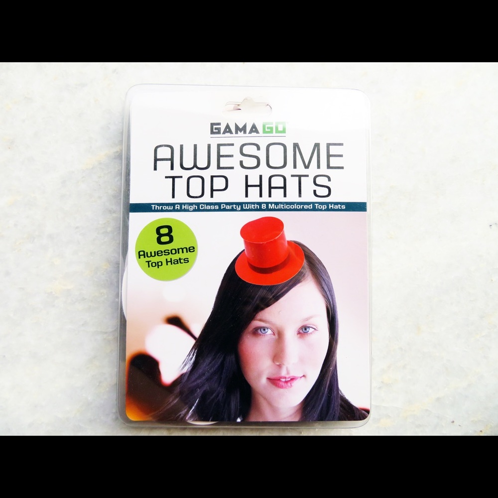 awesome party top hats w/ adjustable elastic bands